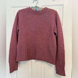 Vintage J. Crew Wool Dusty Rose Crew Neck Sweater